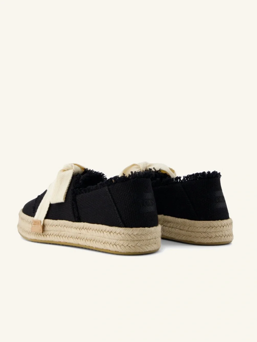 Toms Black Carolina Lace-Up Espadrille Size 7.5